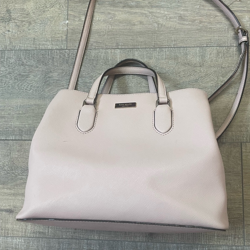 Kate Spade Evangelie Laurel Way Light Pink Leather Handbag for spring